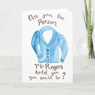 Tarjeta de felicitación de Sr. Rogers Sweater