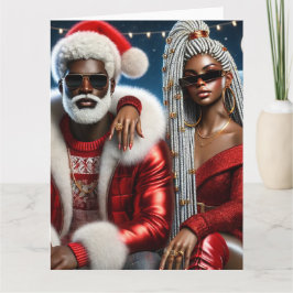 Tarjeta de felicitación de Sr y Sra Santa