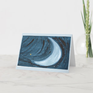 Tarjeta de felicitación de Star Moon por la mañana