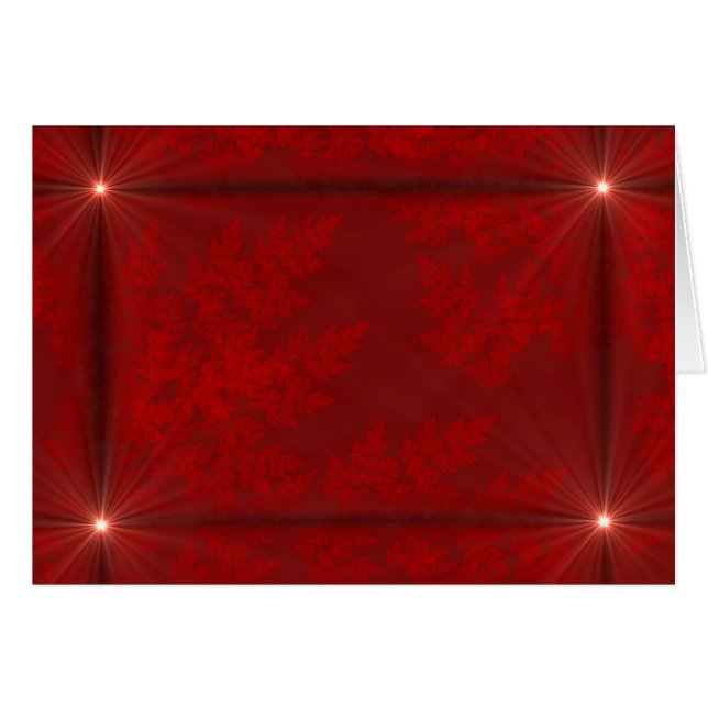 Tarjeta de felicitación de Starbursts de terciopel (Anverso (Horizontal))