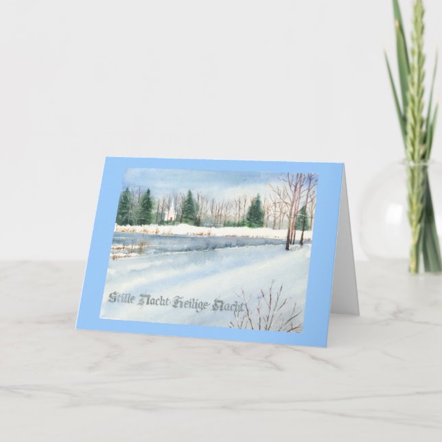 Tarjeta de felicitación de Stille Nacht Heilige (Anverso)