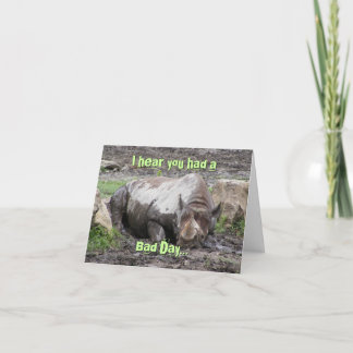Tarjeta de felicitación de Sulking Rhino