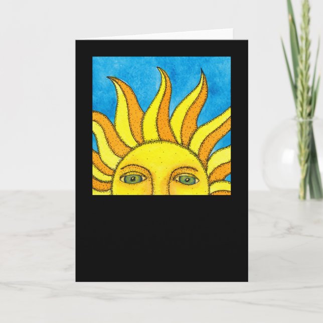 Tarjeta de felicitación de Sun del verano (Anverso)