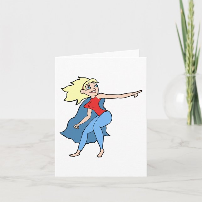 Tarjeta de felicitación de superheroína mujer (Subido por el creador)
