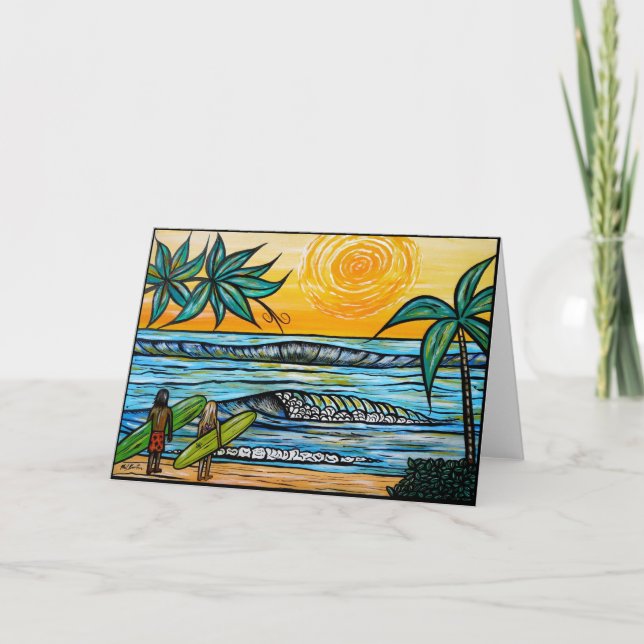 Tarjeta de felicitación de Surf Up (Anverso)