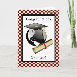 Tarjeta de felicitación de tapón y diploma