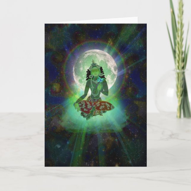 Tarjeta de felicitación de "Tara verde" (Anverso)