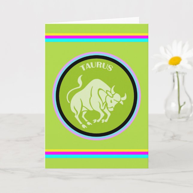 Tarjeta de felicitación de Tauro (Planta pequeña)