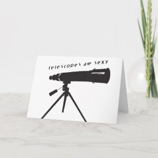 Tarjeta de felicitación de telescopios