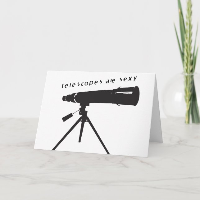 Tarjeta de felicitación de telescopios (Anverso)