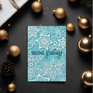 Tarjeta de Felicitación de Temporada — Copo de Nie