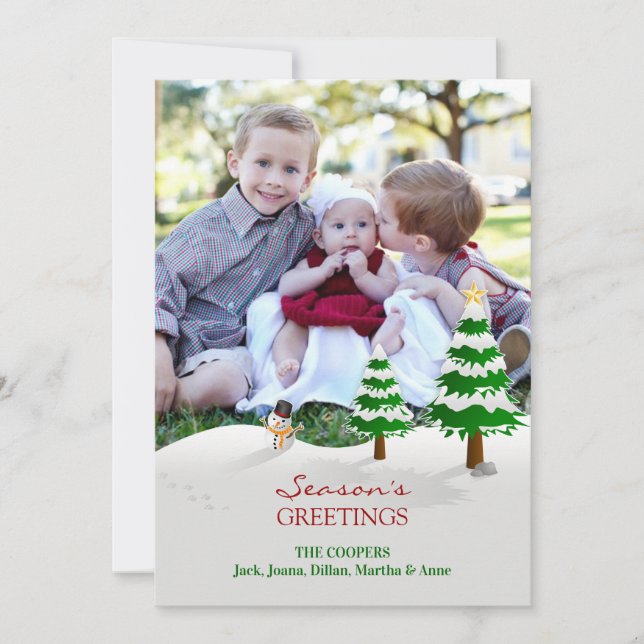 Tarjeta de felicitación de temporada de fotos de S (Anverso)