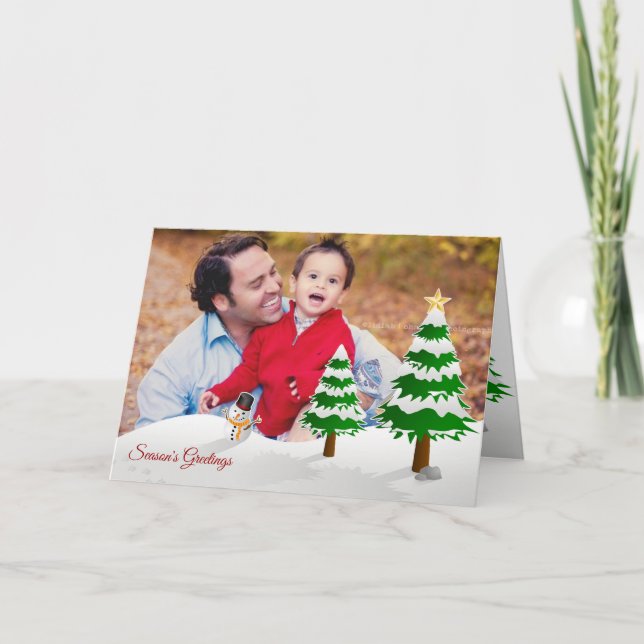 Tarjeta de felicitación de temporada de fotos de S (Anverso)