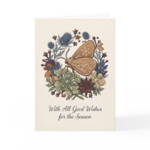 Tarjeta de Felicitación de Temporada de Mariposas