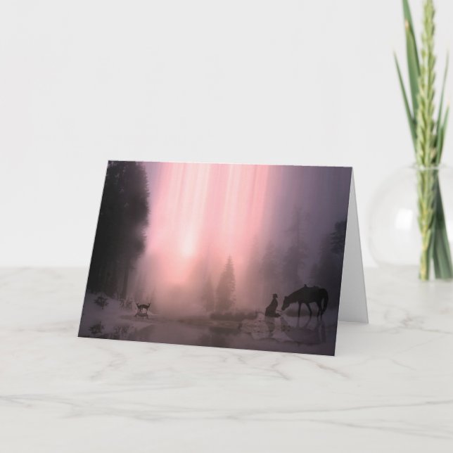 Tarjeta de felicitación de temporada de Navidades  (Anverso)