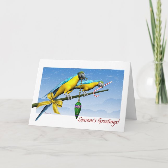 Tarjeta de felicitación de temporada de ornamentos (Anverso)