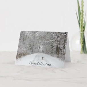 Tarjeta de felicitación de temporada de perros en 