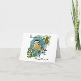 Tarjeta de felicitación de temporada de pollo