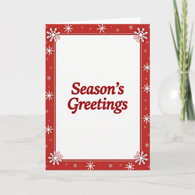 Tarjeta de Felicitación de Temporada Imprimible (Anverso)