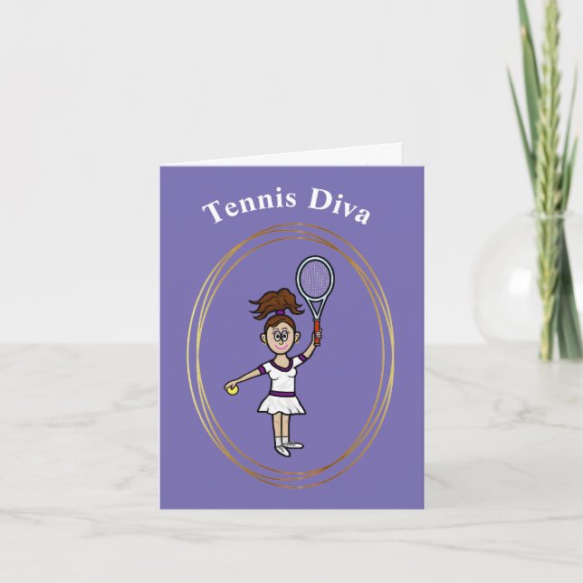 Tarjeta de felicitación de Tennis Diva (Anverso)
