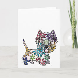 Tarjeta de felicitación de Terrier blanco de