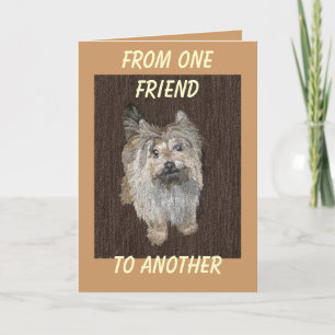 Tarjeta de felicitación de Terrier de mojón