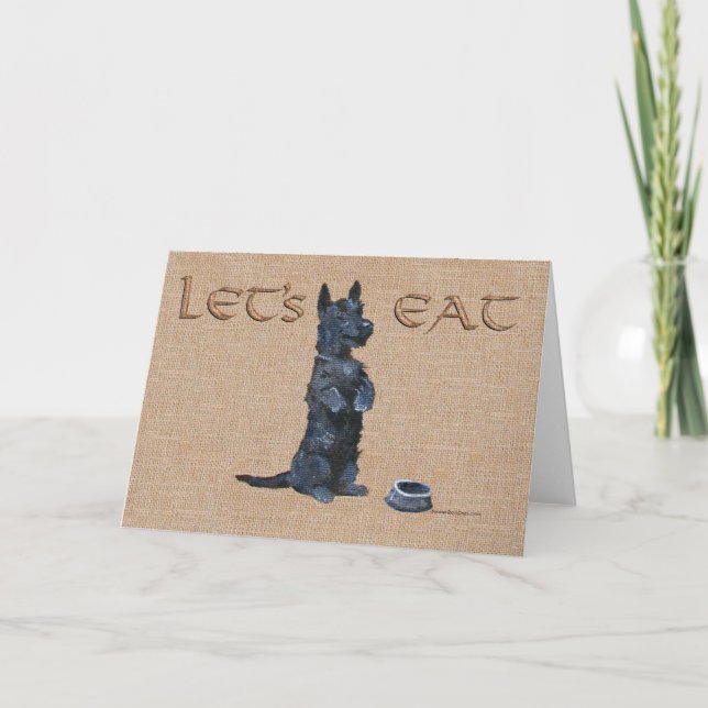 Tarjeta de Felicitación de Terrier Escocés (Anverso)