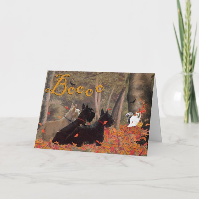 Tarjeta de Felicitación de Terrier Escocés (Anverso)
