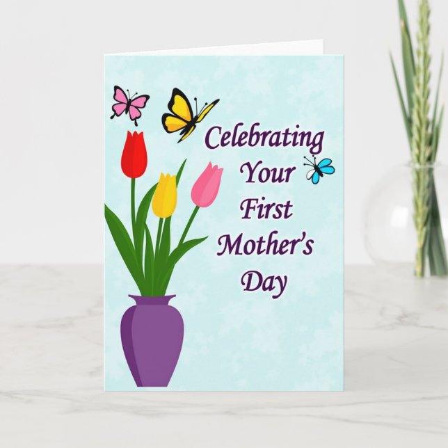 Tarjeta de felicitación de textura de nube (Anverso)