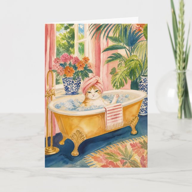 Tarjeta de Felicitación de Tiempo de Baño Maximali (Anverso)