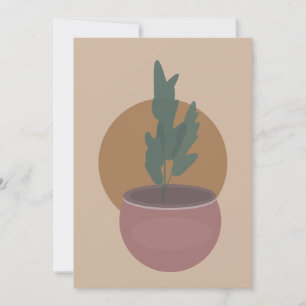 Tarjeta de felicitación de tono terroso dibujada a