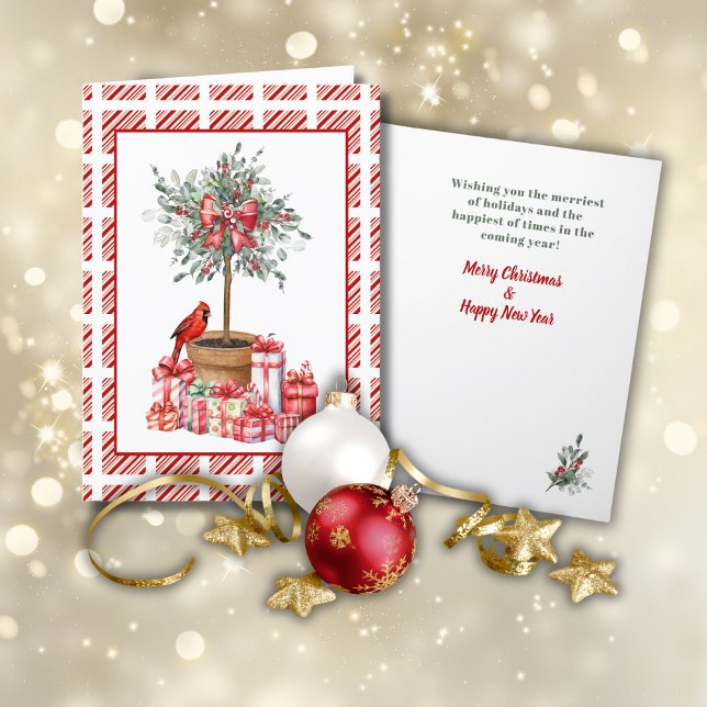Tarjeta de Felicitación de Topiaria de Navidad (Subido por el creador)