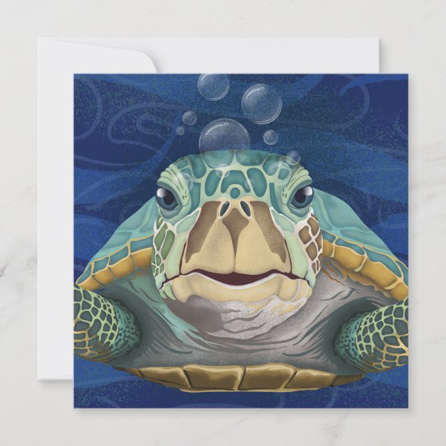 Tarjeta de Felicitación de Tortuga Hola (Anverso)