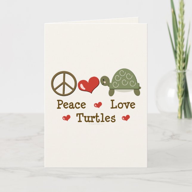 Tarjeta de felicitación de tortugas de amor por la (Anverso)