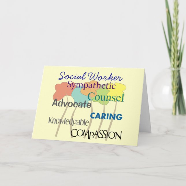 Tarjeta de felicitación de trabajador social (Anverso)