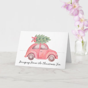 Tarjeta de felicitación de traer a casa el árbol d