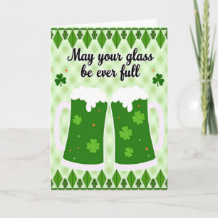 Tarjeta de Felicitación de Tréboles Verdes