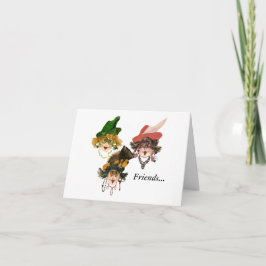 Tarjeta de Felicitación de Tres Amigos de Navidad