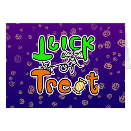 Tarjeta de felicitación de Trick o Trato de Hallow