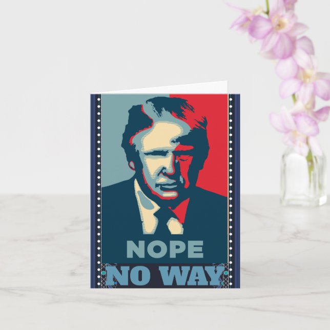 Tarjeta de felicitación de Trump Nope de ninguna m (Orquídea)