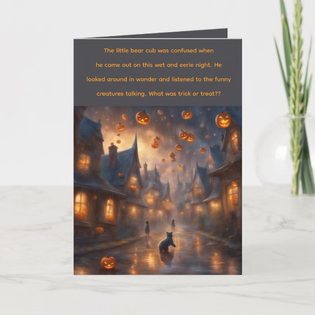 Tarjeta de felicitación de una historia de Hallowe (Anverso)