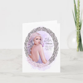 Tarjeta de felicitación de una mujer de junio