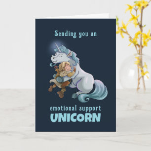 Tarjeta de felicitación de Unicornio Emotional Sup