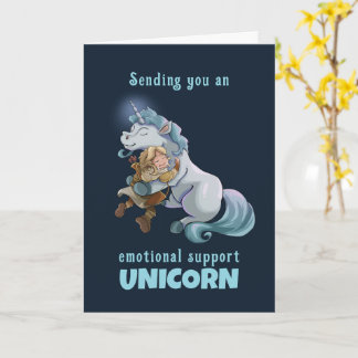 Tarjeta de felicitación de Unicornio Emotional Sup
