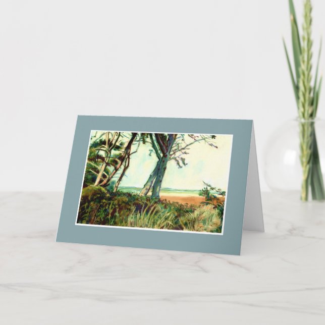 Tarjeta de felicitación de uso múltiple - playa de (Anverso)