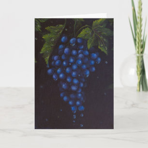 Tarjeta de felicitación de uvas