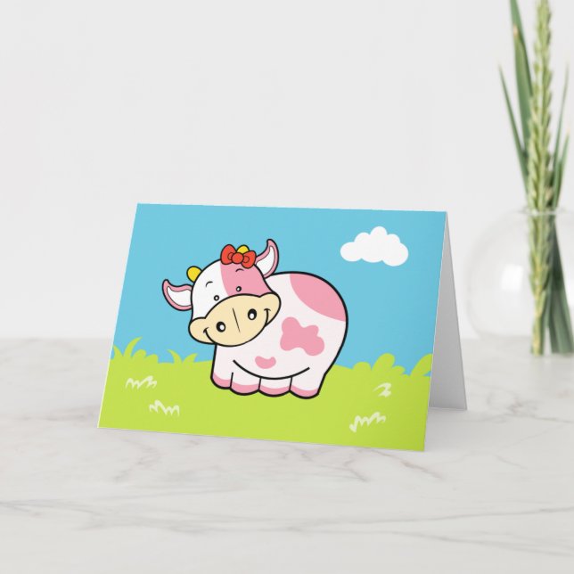Tarjeta de felicitación de vaca (Anverso)