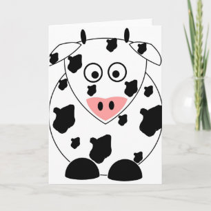 Tarjeta de felicitación de vaca