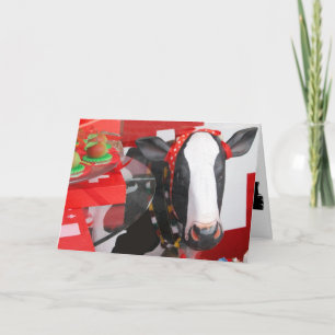 Tarjeta de felicitación de vaca sagrada