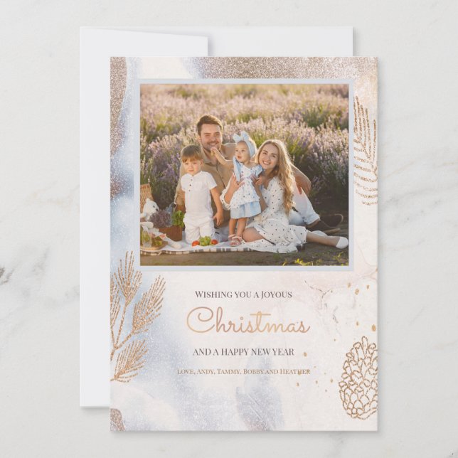 Tarjeta de felicitación de vacaciones de invierno  (Anverso)